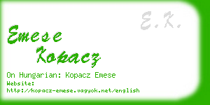 emese kopacz business card